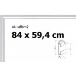 BFHM Hliníkový rám 84x59,4 cm stříbrný – Zboží Dáma