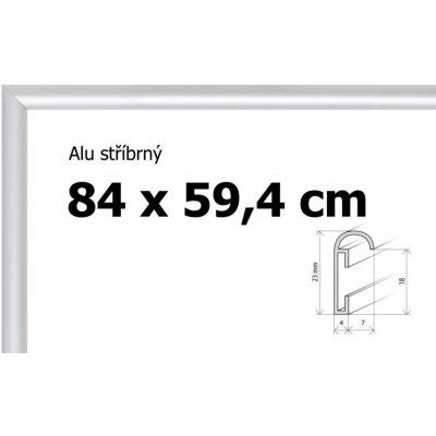 BFHM Hliníkový rám 84x59,4 cm stříbrný – Zboží Dáma