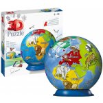 Ravensburger 3D puzzleball globus se zvířaty anglický 72 ks – Zboží Mobilmania