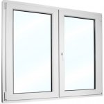 SkladOken.cz Okno dvoukřídlé se štulpem 135x115 cm bílé PRAVÉ – Hledejceny.cz