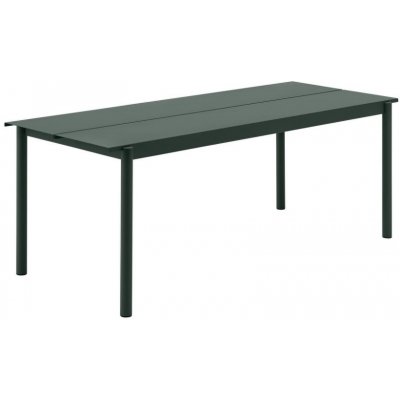 Muuto Stůl Linear Steel Table 200 cm, dark green