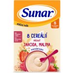 Sunar mléčná kaše 8 cereálií jahoda malina 210 g – Zboží Dáma