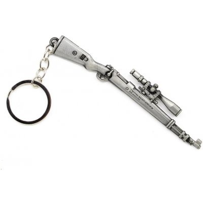 Přívěsek na klíče Albainox puška KAR98K s puškohledem STŘÍBRNÝ – Sleviste.cz