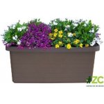 Samozavlažovací truhlík Berberis UNO 40x40x35 cm čokoláda – Zboží Dáma