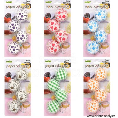 Wiky Košíčky barevné 8cm 4cm v. 2cm 100ks – Zboží Mobilmania