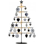 Nexos 67072 Vánoční kovový dekorační strom černý 25 LED teple bílá – Hledejceny.cz