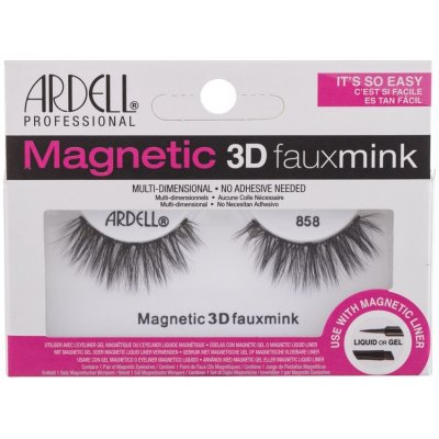 Ardell Magnetic 3D Faux Mink 858 Black + magnetická tekutá gelová linka Magnetic Liquid Liner 2,5 g Black – Zboží Mobilmania