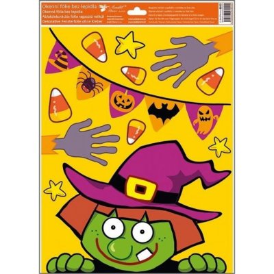 Anděl Okenní fólie Halloween Vykukující dýně 30 x 42 cm – Hledejceny.cz