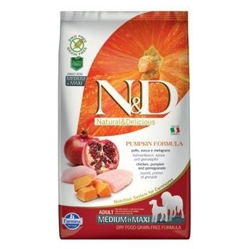 N&D Pumpkin Dog Adult Medium & Maxi Grain Free Chicken & Pomegranate 2,5 kg