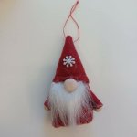 DECOLED Sada vánočních ozdob trpaslíci 11 cm, červená, textil, balení 3 ks – Sleviste.cz