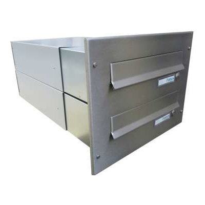 DOLS 2x poštovní schránka B-042 do sloupku + čelní deska s 2x zvonkem - NEREZ – Sleviste.cz