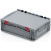 Úložný box HTI Plastová EURO přepravka 400x300x135 mm s víkem MC-3871