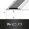 Podlahová lišta Profil Team Schodová hrana stříbro E01 1,2 m 46x30mm
