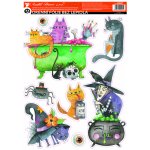 Anděl Okenní fólie Halloween s glitrem 29 x 41 cm – Zboží Dáma