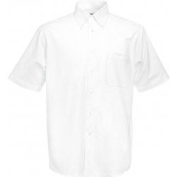 Pánská Košile Fruit of the Loom Oxford košile krátkýrukáv 651120 Bílá