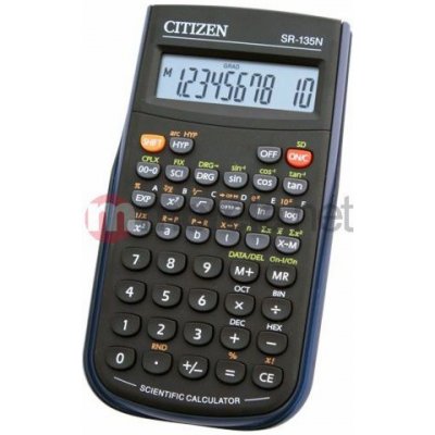 CITIZEN SR-135N OFFICE CALCULATOR 10-DIGIT 154X84MM CASE BLACK – Zbozi.Blesk.cz