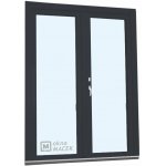 Kömmerling balkonové dveře 70 AD O+OS klapačka levé antracit/bílá 150 x 230 cm oboustranná klika + FAB + hliníkový práh – Hledejceny.cz