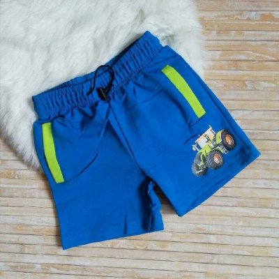 dětské kraťasy S TRAKTOREM PRO KLUKY Tyrkysová – Zboží Mobilmania