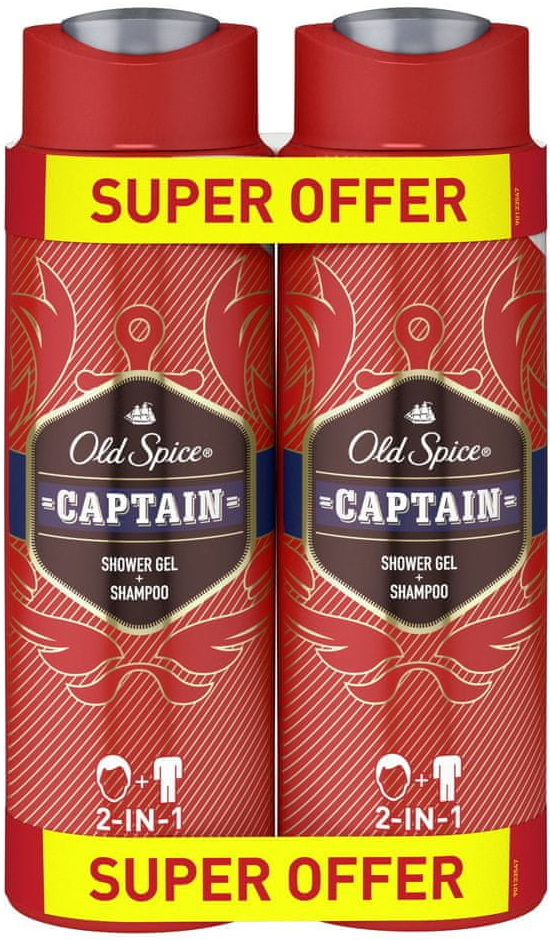 Old Spice Captain sprchový gel 2 x 400 ml dárková sada