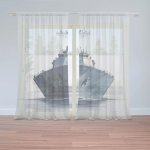 Sablio Záclony Válečná loď na klidném moři: 2ks 150x250cm – Hledejceny.cz