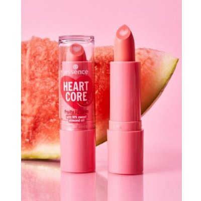 Essence Heart Core Fruity Lip Balm vyživující balzám na rty 03 Wild Watermelon 3 g