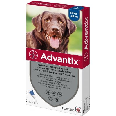 Advantix Spot-on pro psy 25-40 kg 1 x 4 ml