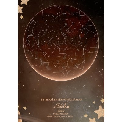 Dětská hvězdná mapa narození – Zboží Mobilmania