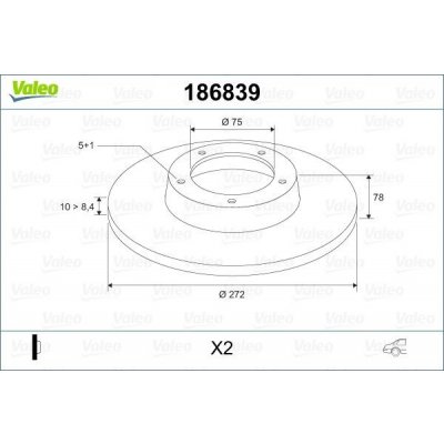Brzdový kotouč VALEO 186839 – Hledejceny.cz
