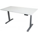 ZLKL Polohovací stůl dvoumotorový šedá podnož / bílá deska P00044-12 – Hledejceny.cz