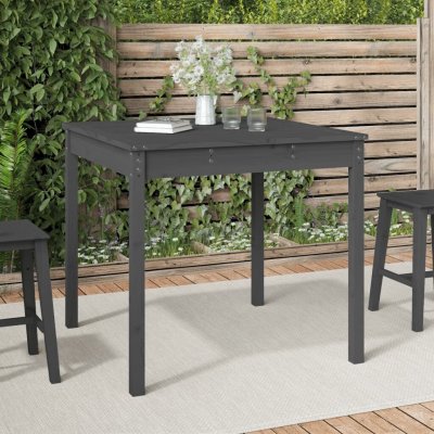 OMAXI 690960 Zahradní stůl šedý 82,5 x 82,5 x 76 cm masivní borové dřevo – Hledejceny.cz