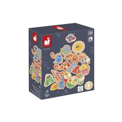 Janod Drevené magnetky pre deti Záhrada 24 ks – Zboží Mobilmania