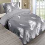 Jahu povlečení mikroflanel Peří šedé 140x200 70x90 – Sleviste.cz