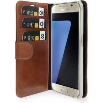 Pouzdro Valenta Booklet Classic Luxe Samsung Galaxy S7 hnědé