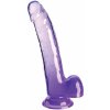 Dilda Pipedream King Cock Clear Cock with Balls 9" Purple