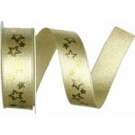 Stuha vánoční saténová GLAMOUR STARS GOLD zlatá 25mm x 4m (7,-Kč/m) – Zboží Dáma