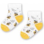Kojenecké ponožky Včeličky bílá