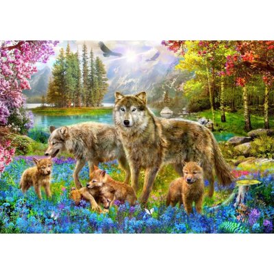 BlueBird Krasny: Spring Wolf Family 1500 dílků