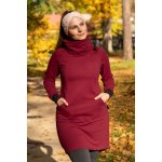 Jsem máma BIO kojicí mikinové šaty se skrytými zipy Bordó – Zboží Dáma