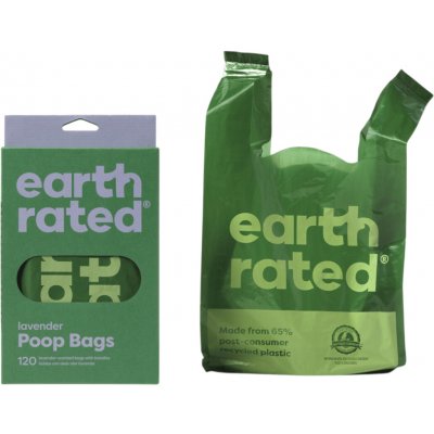 Earth Rated Sáčky na psí exkrementy s vůní levandule s uchem 1 role x 120 sáčků – HobbyKompas.cz