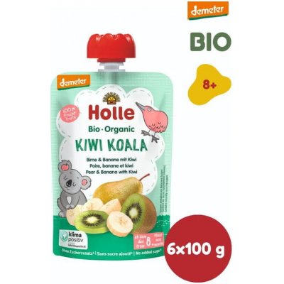 HOLLE Kiwi Koala Bio pyré hruška banán kiwi 8+ 6 x 100 g – Zboží Mobilmania