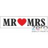 Svatební autodekorace SPZ svatební 'Mr. + Mrs.' - bílá