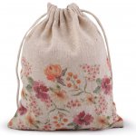 Dárkový pytlík jarní / velikonoční 13x18 cm lněný, malé, 1 režná růže – Zboží Dáma