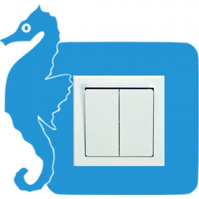 Marcela Krajčíková.Samolepky na zeď,vypínače.Mořský koník 17 x 18 cm – Zbozi.Blesk.cz