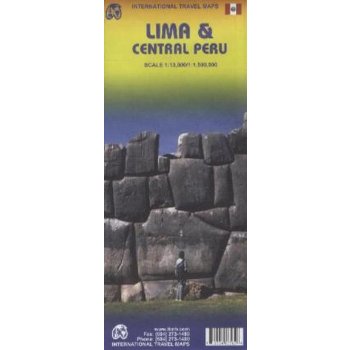 Lima centrální Peru mapa 1:13t. 1,500t.