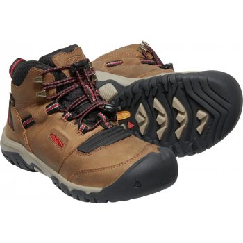 Keen Ridge Flex Mid Youth bison red carpet