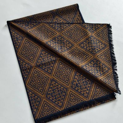 Šála z česaného hedvábí bronzová elegance oboustranná – Sleviste.cz