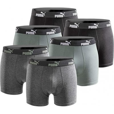 Puma Mens Boxershorts 6-Pack Green Black – Zboží Mobilmania