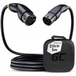 Green Cell Nabíjecí kabel Snap Typ 2 3-fáze 22 kW délka 5 metrů pro Tesla Model 3 S X Y, VW ID.3, ID.4 ID.5, Kia EV6 Audi E-Tron Fiat 500e a jiné | Zboží Auto