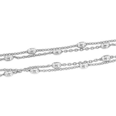 Zlatnictví U Kostela Ozdobný stříbrný náramek na nohu oválky typ K 985625576 – Zboží Mobilmania