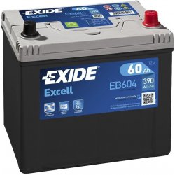 Exide Excell 12V 60Ah 390A EB604